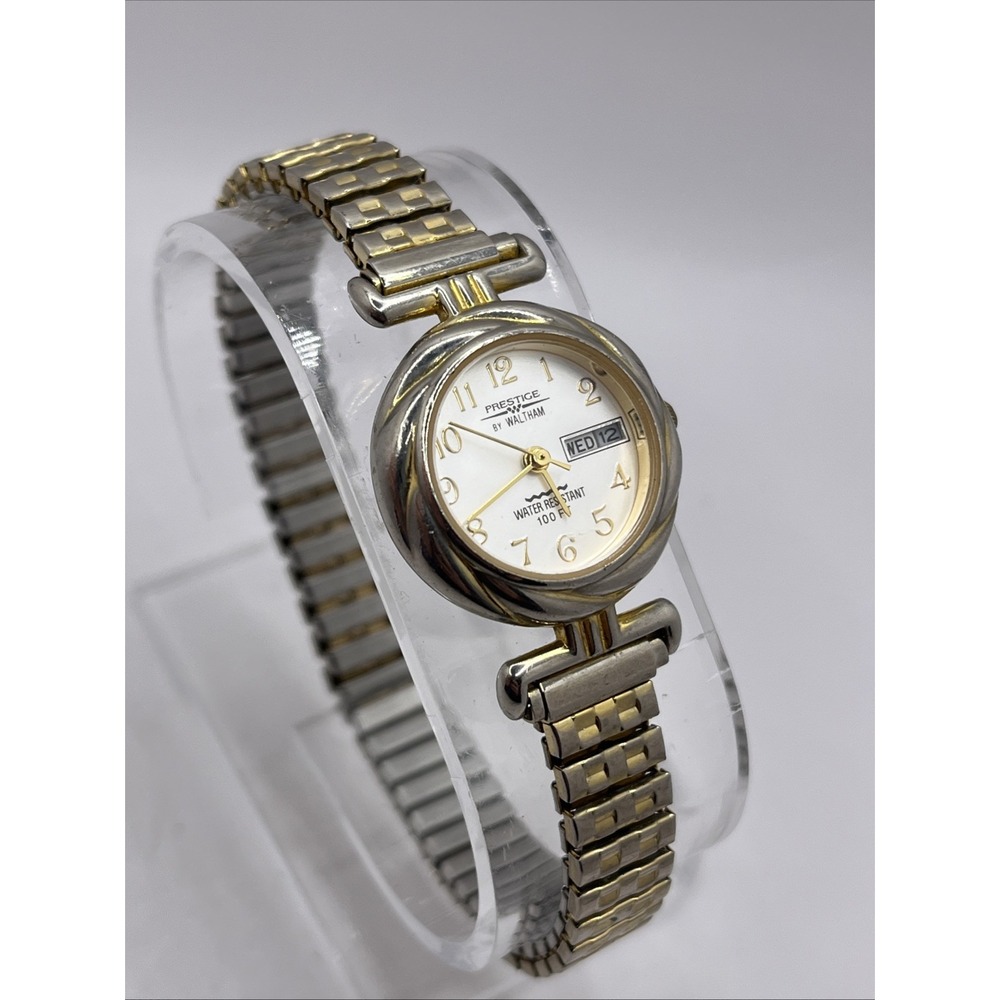 Prestige by‎ Waltham Women's Watch 25mm Case Stretch Band- New Battery